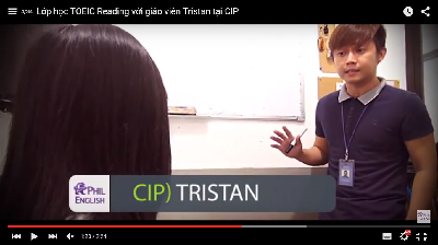 Lớp học TOEIC Reading với giáo viên Tristan tại CIP